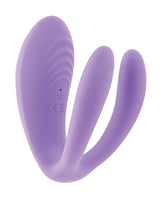 Petite Tickler Rechargeable Silicone Triple Stimulating Mini Vibrator with Remote Control - Lavender