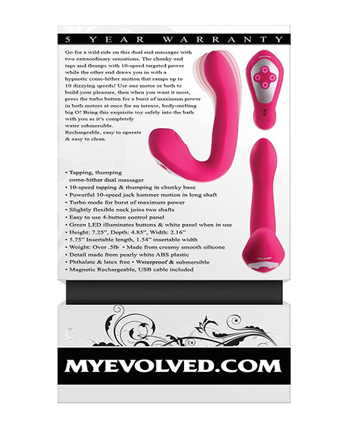 Buck Wild Rechargeable Silicone G-Spot Vibrator - Pink