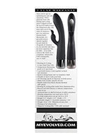 Heat Up and Chill Rechargeable Silicone Heating and Cooling G-Spot Dual Stim Vibrator - Black