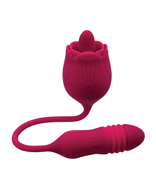 Wild Rose Rechargeable Silicone Clitoral Stimulator - Red