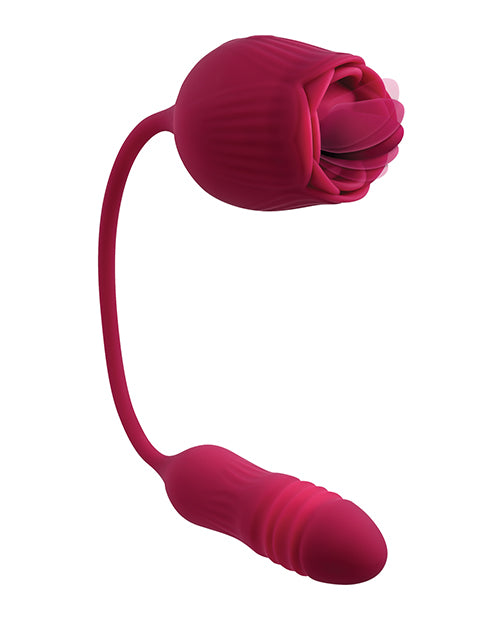 Wild Rose Rechargeable Silicone Clitoral Stimulator - Red