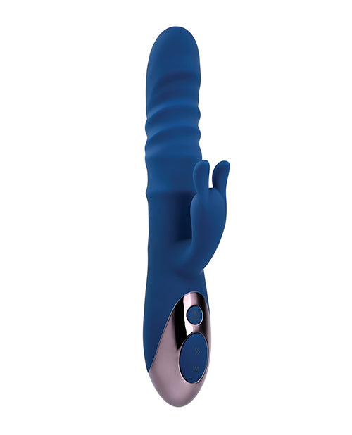 The Ringer Rechargeable Silicone Rabbit Vibrator - Blue