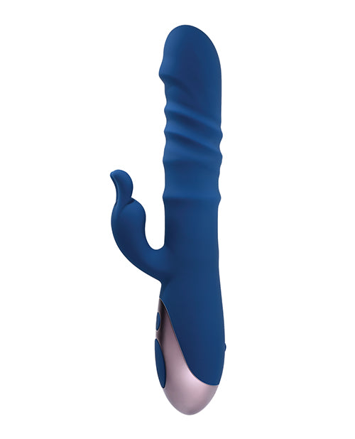 The Ringer Rechargeable Silicone Rabbit Vibrator - Blue