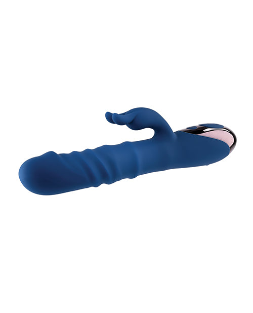 The Ringer Rechargeable Silicone Rabbit Vibrator - Blue