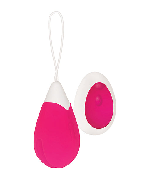 Remote Controlled Rechargeable Silicone Egg Vibrator - Pink