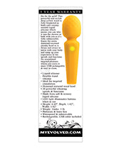 Sunshine Rechargeable Silicone Vibrator - Yellow