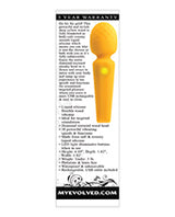 Sunshine Rechargeable Silicone Vibrator - Yellow