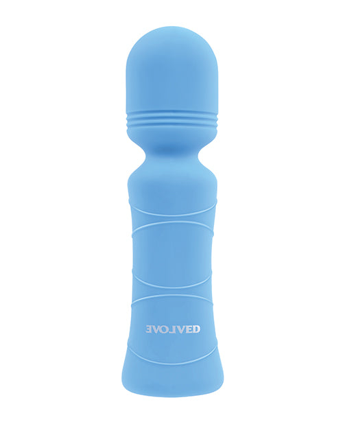 Out of The Blue Rechargeable Silicone Wand Vibrator - Blue