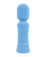 Out of The Blue Rechargeable Silicone Wand Vibrator - Blue