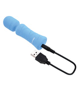 Out of The Blue Rechargeable Silicone Wand Vibrator - Blue