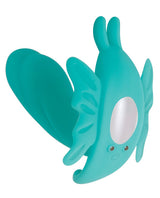 The Butterfly Effect Rechargeable Silicone Dual Motor Vibrator with Remote Control - Teal