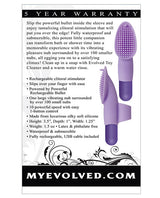 Fingerific Rechargeable Silicone Finger Vibrator - Purple