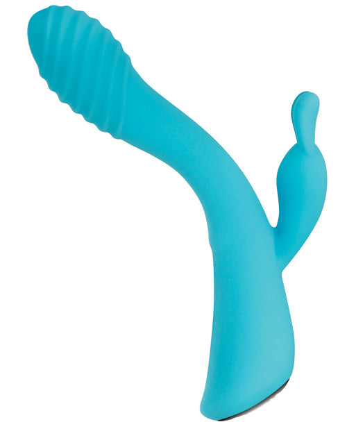 Aqua Bunny Rechargeable Silicone Rabbit Vibrator with 80 Functions - Aqua