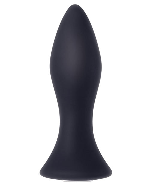 Mighty Mini Rechargeable Silicone Anal Plug with 20 Functions and Speeds - Black