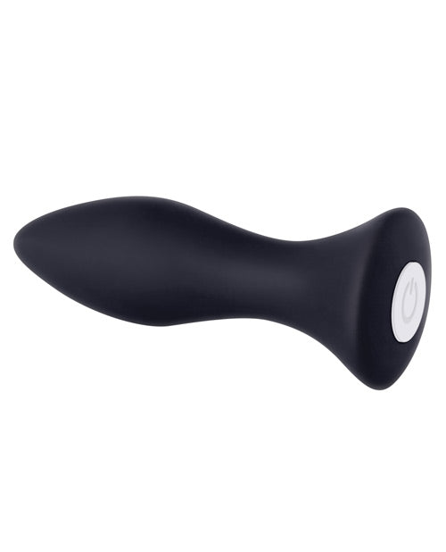 Mighty Mini Rechargeable Silicone Anal Plug with 20 Functions and Speeds - Black