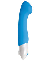 Tempest G Rechargeable Smooth Silicone G-Spot Vibrator - Blue and White