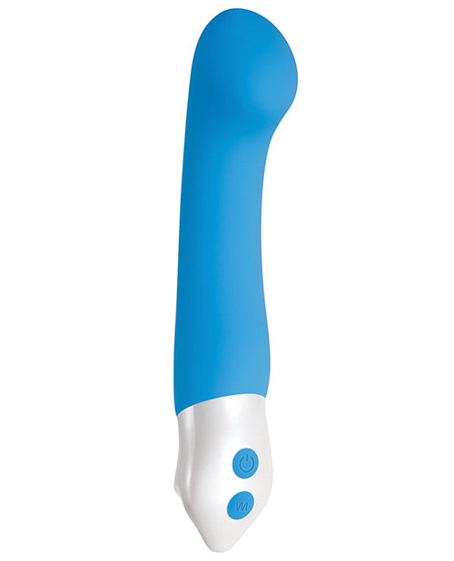 Tempest G Rechargeable Smooth Silicone G-Spot Vibrator - Blue and White