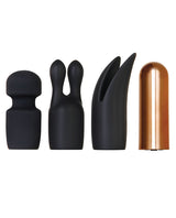 Glam Squad Rechargeable Bullet and 3 Silicone Sleeves Kit - Black and Copper