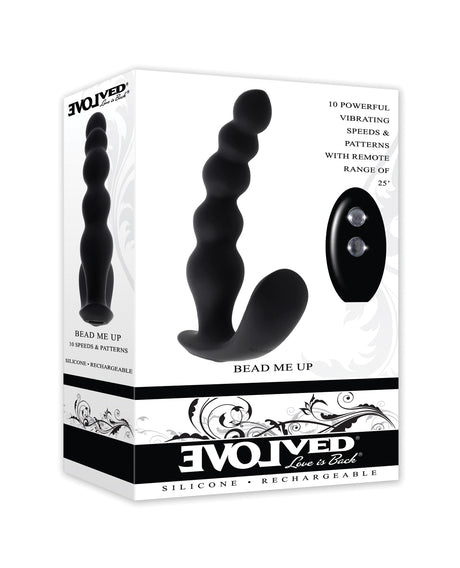 Evolved Bead Me Up Curved Anal Vibrator w/Remote Control - Black