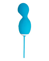 Twistin` The Night Away Silicone Rechargeable Egg with Remote Control - Blue