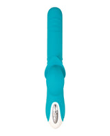 Show Stopper Rechargeable Silicone Dual Vibrator with Clitoral Stimulator - Teal