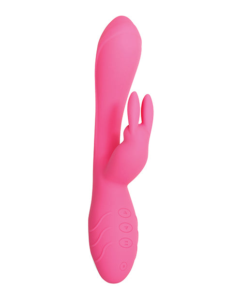 Bunny Kisses Rechargeable Silicone Rabbit Vibrator - Pink