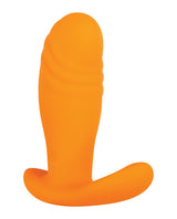 Creamsicle Silicone Rechargeable Wearable Vibrator with Remote Control - Orange/White