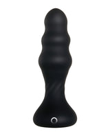 Backdoor Banger Silicone Rechargeable Anal Vibrator with Remote Control - Black