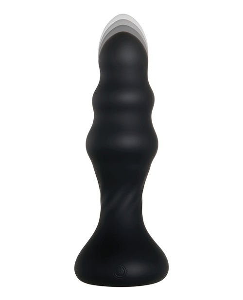 Backdoor Banger Silicone Rechargeable Anal Vibrator with Remote Control - Black