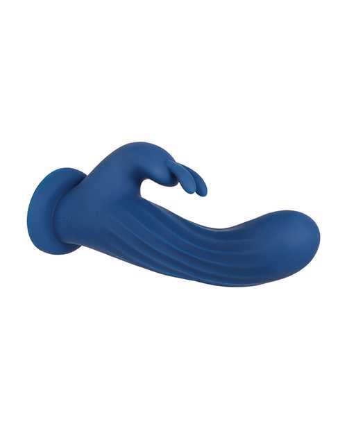 Rotating Silicone Rechargeable Rabbit with Remote Control - Blue