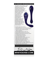 Bendable Sucker Dual End Silicone Rechargeable Vibrator - Purple