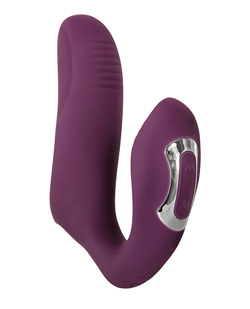 Helping Hand Silicone Rechargeable Finger Vibrator - Purple