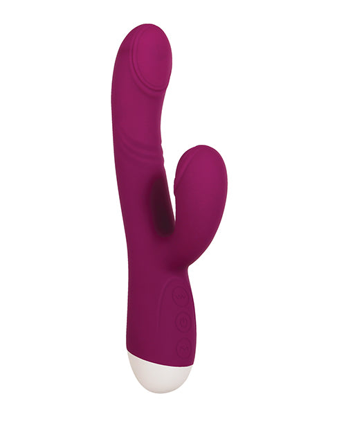 Double Tap Silicone Rechargeable G-Spot Vibrator - Red