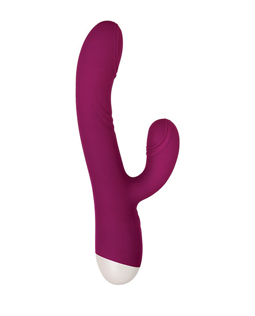 Double Tap Silicone Rechargeable G-Spot Vibrator - Red