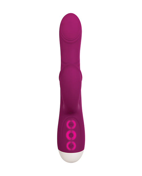 Double Tap Silicone Rechargeable G-Spot Vibrator - Red