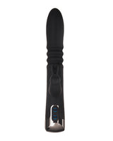 Rapid Rabbit Rechargeable Silicone Thrusting Rabbit Vibrator - Black