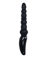 Magic Stick Rechargeable Silicone Beaded Vibrator - Black