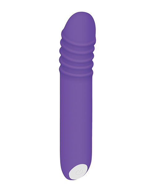 The G Rave Silicone Rechargeable G-Spot Light-Up Vibrator - Purple