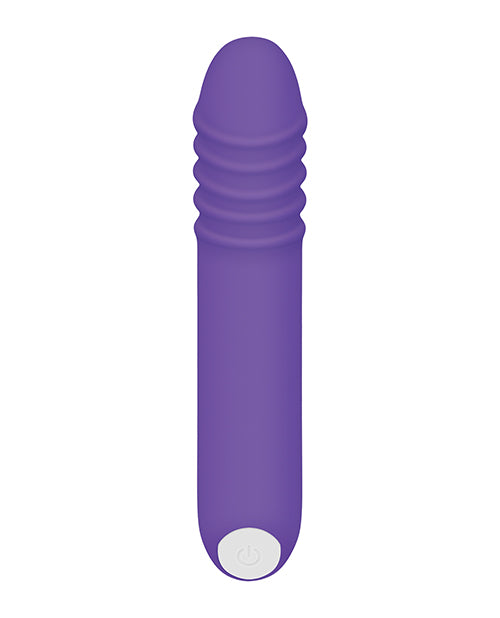 The G Rave Silicone Rechargeable G-Spot Light-Up Vibrator - Purple