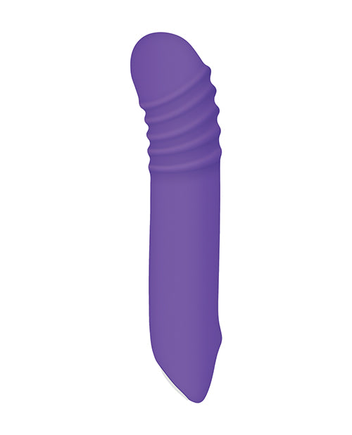 The G Rave Silicone Rechargeable G-Spot Light-Up Vibrator - Purple