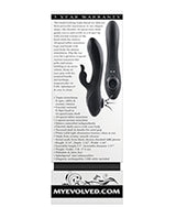 Rabbit Hole Rechargeable Silicone Triple Vibrator - Black