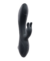 Rabbit Hole Rechargeable Silicone Triple Vibrator - Black