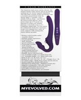 2 Become 1 Rechargeable Silicone Vibrator with Remote Control - Purple