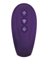 2 Become 1 Rechargeable Silicone Vibrator with Remote Control - Purple