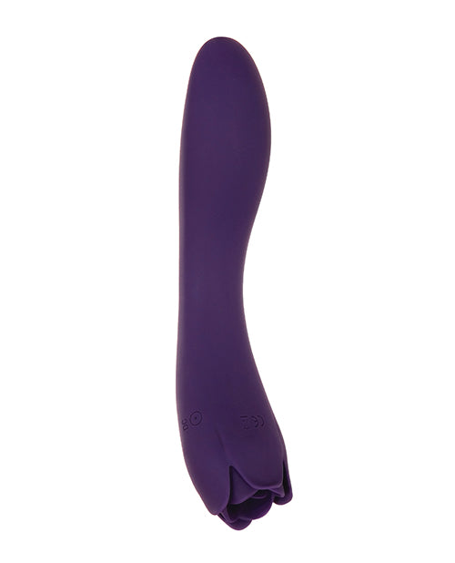 Thorny Rose Rechargeable Silicone Dual-End Vibrator - Purple