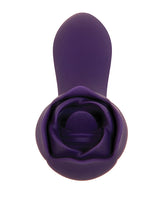 Thorny Rose Rechargeable Silicone Dual-End Vibrator - Purple