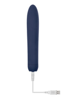 Straight Forward Rechargeable Silicone Vibrator - Blue