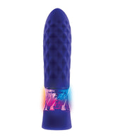 Raver Rechargeable Silicone Light-Up Vibrating Bullet - Blue