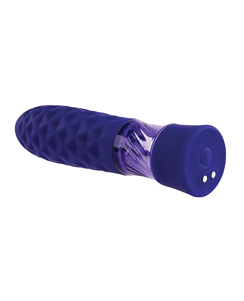 Raver Rechargeable Silicone Light-Up Vibrating Bullet - Blue