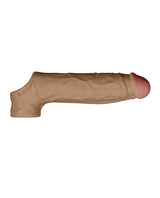 Shaft Flexskin Liquid Silicone 8.8" Vibrating Sheath - Oak